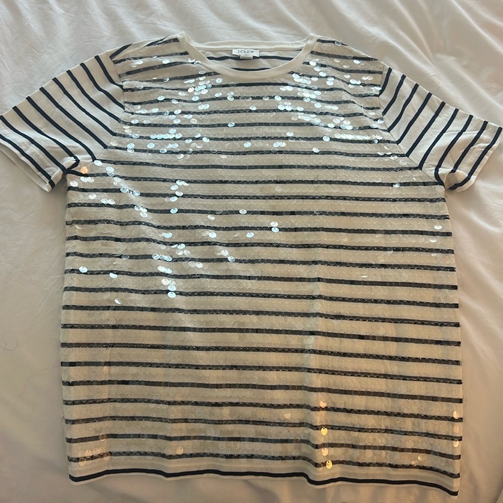 J crew sequin top